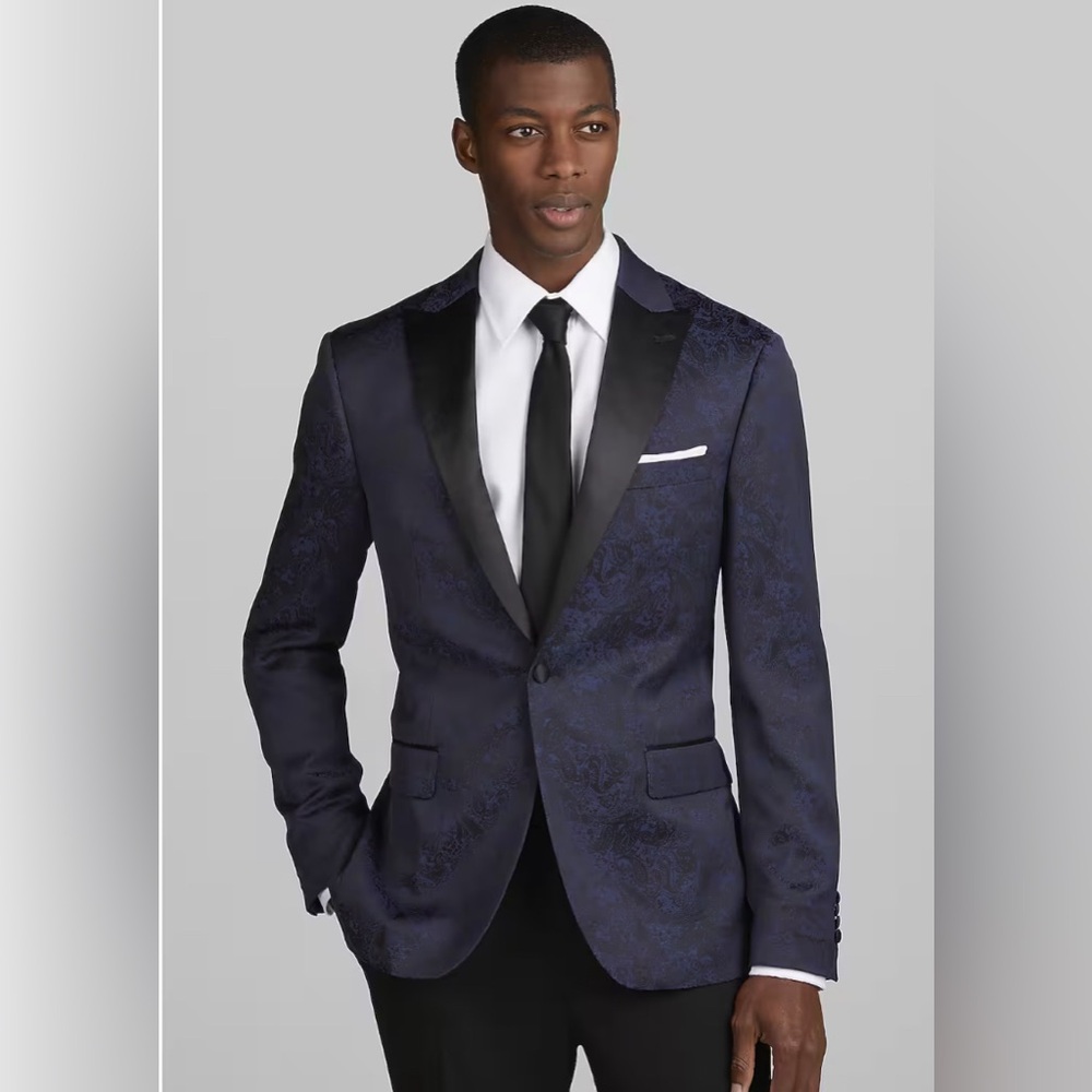Navy And Black Tuxedo Dinner Jacket Slim Fit